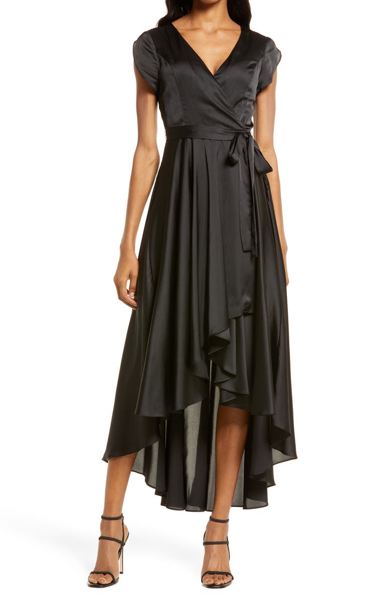 Lulus Fallen for You Satin High-Low Dress, Main, color,
