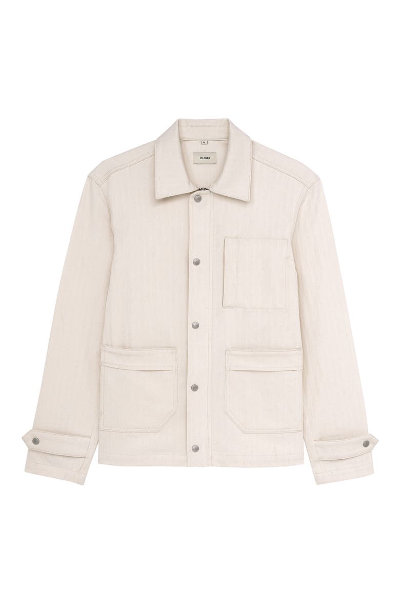 Sean Cotton Stretch Herringbone Shirt Jacket, Alternate, color, ECRU HERRINGBONE