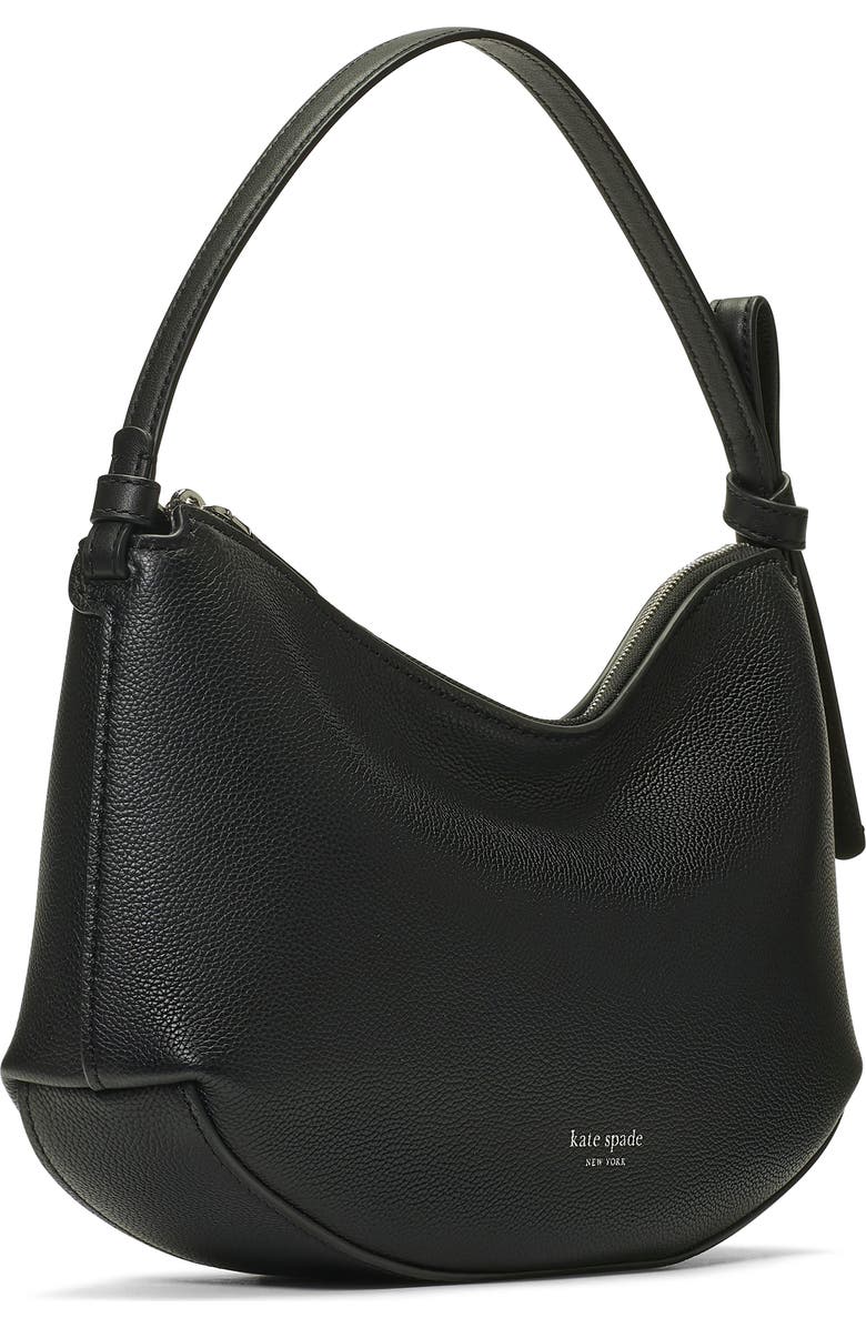 Kate Spade New York loop pebble leather shoulder bag, Alternate, color, Black