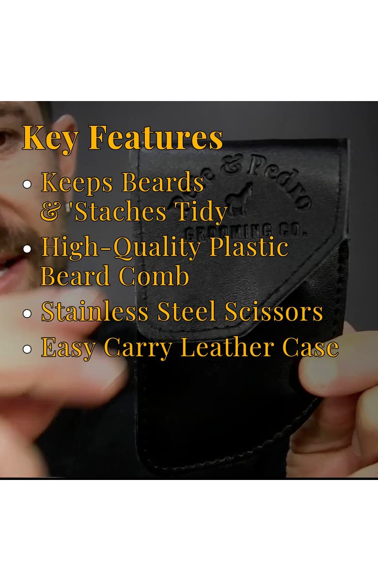 Pete & Pedro Beard Care Comb & Scissors Kit, Alternate, color, NO COLOR
