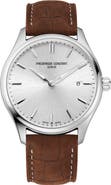 FREDERIQUE CONSTANT Classic Leather Strap Watch, 40mm