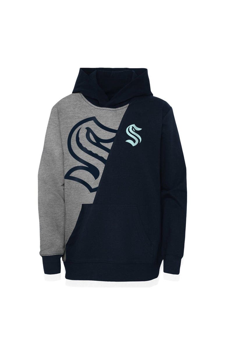 Outerstuff Preschool Gray/Deep Sea Blue Seattle Kraken Unrivaled Pullover Hoodie, Alternate, color, Gray