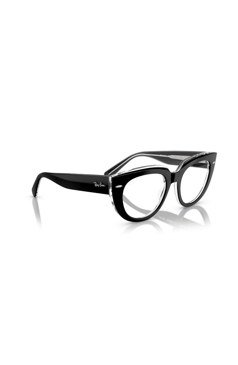 Ray-Ban 48mm Square optical glasses, Alternate, color, Black