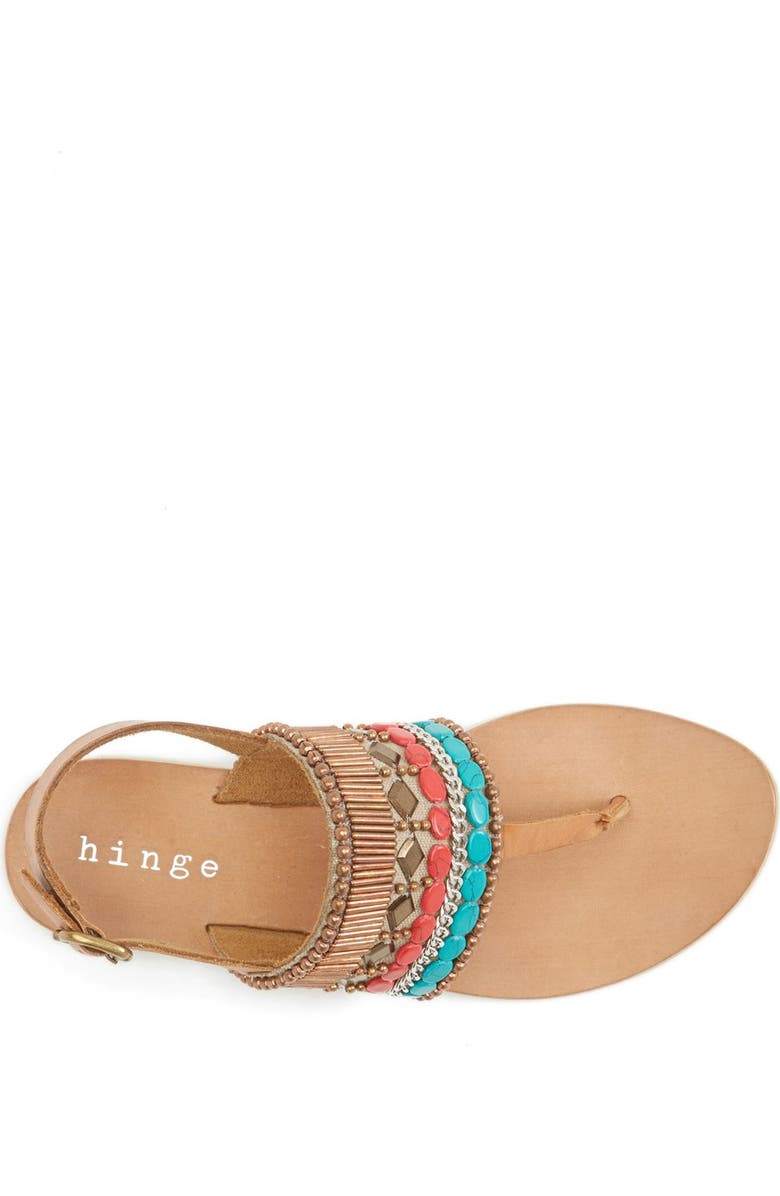 Hinge Beaded Thong Sandal, Alternate, color,