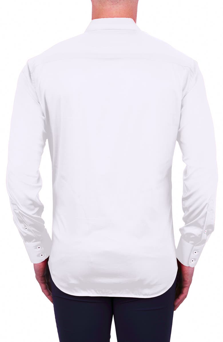 Maceoo Einstein Stretch Cotton-Blend Button-Up Shirt, Alternate, color, White