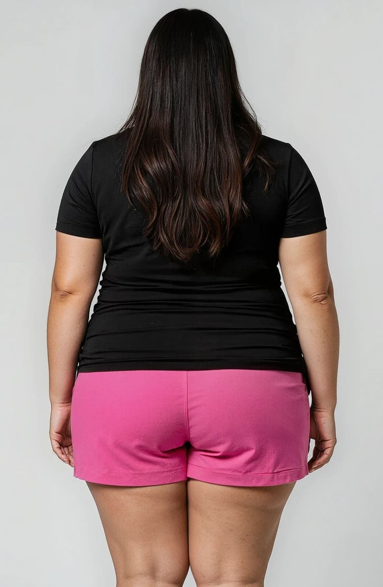 Calypsa Plus Size Half-Zip Adele Swim Top, Alternate, color, Black