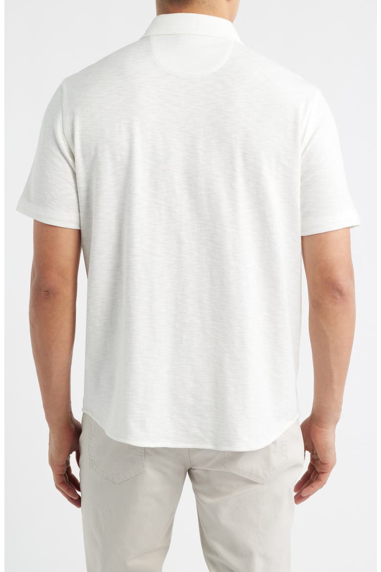 Riley Short Sleeve Knit Button-Up Shirt, Alternate, color, WHITE
