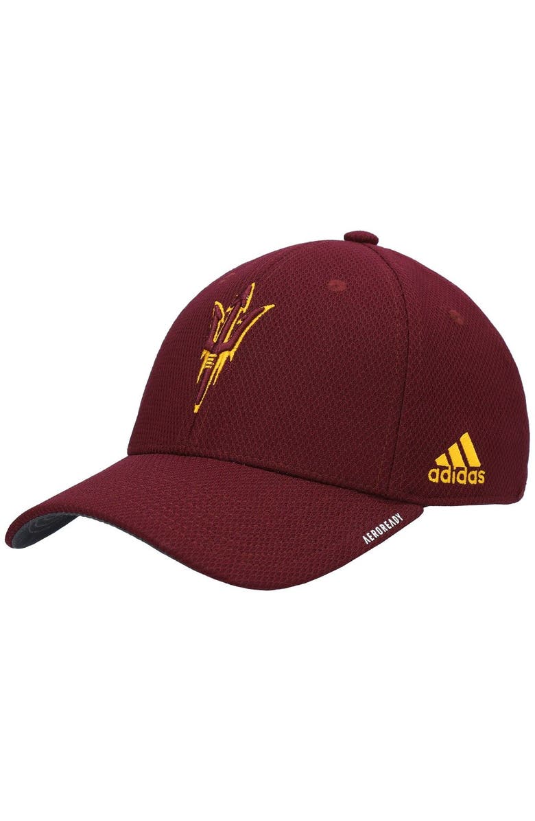 adidas Men's adidas Maroon Arizona State Sun Devils 2021 Sideline Coaches AEROREADY Flex Hat, Main, color, Maroon