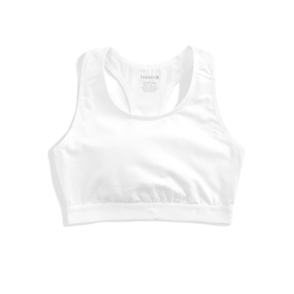 TomboyX Racerback Soft Bra in White