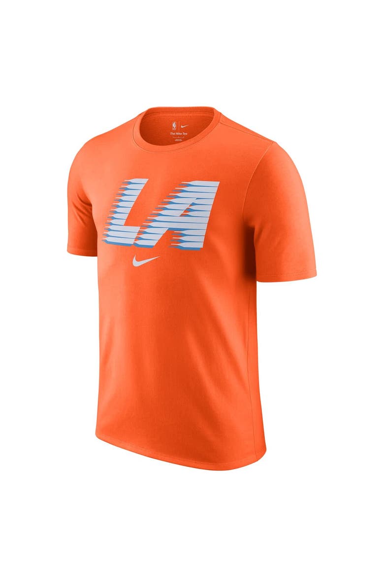 Men's Nike  Orange LA Clippers 2025/26 City Edition Remix Essential Logo T-Shirt, Alternate, color, Orange