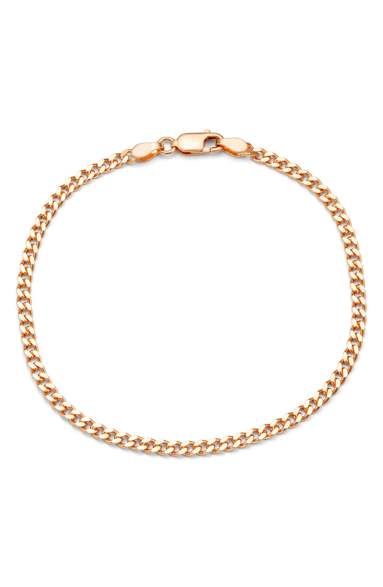 FZN Sterling Silver Curb Chain Bracelet