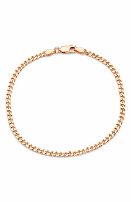 FZN Sterling Silver Curb Chain Bracelet