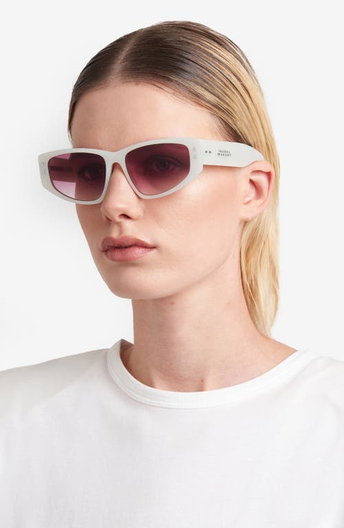 Isabel Marant 57mm Rectangle Sunglasses In White