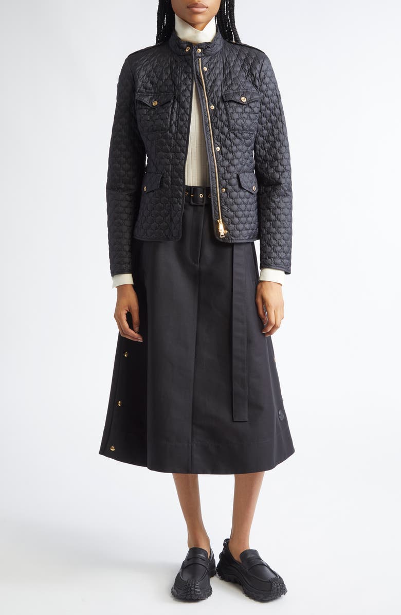 Moncler Foucaud Quilted Down Jacket, Alternate, color, Black