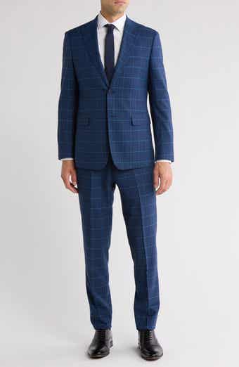 English Laundry Windowpane Blue Mélange Suit