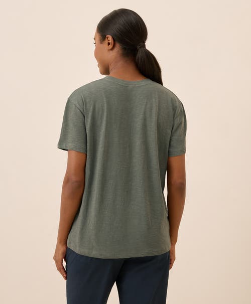 Pact Organic Cotton Featherweight Slub Relaxed Tee In Black