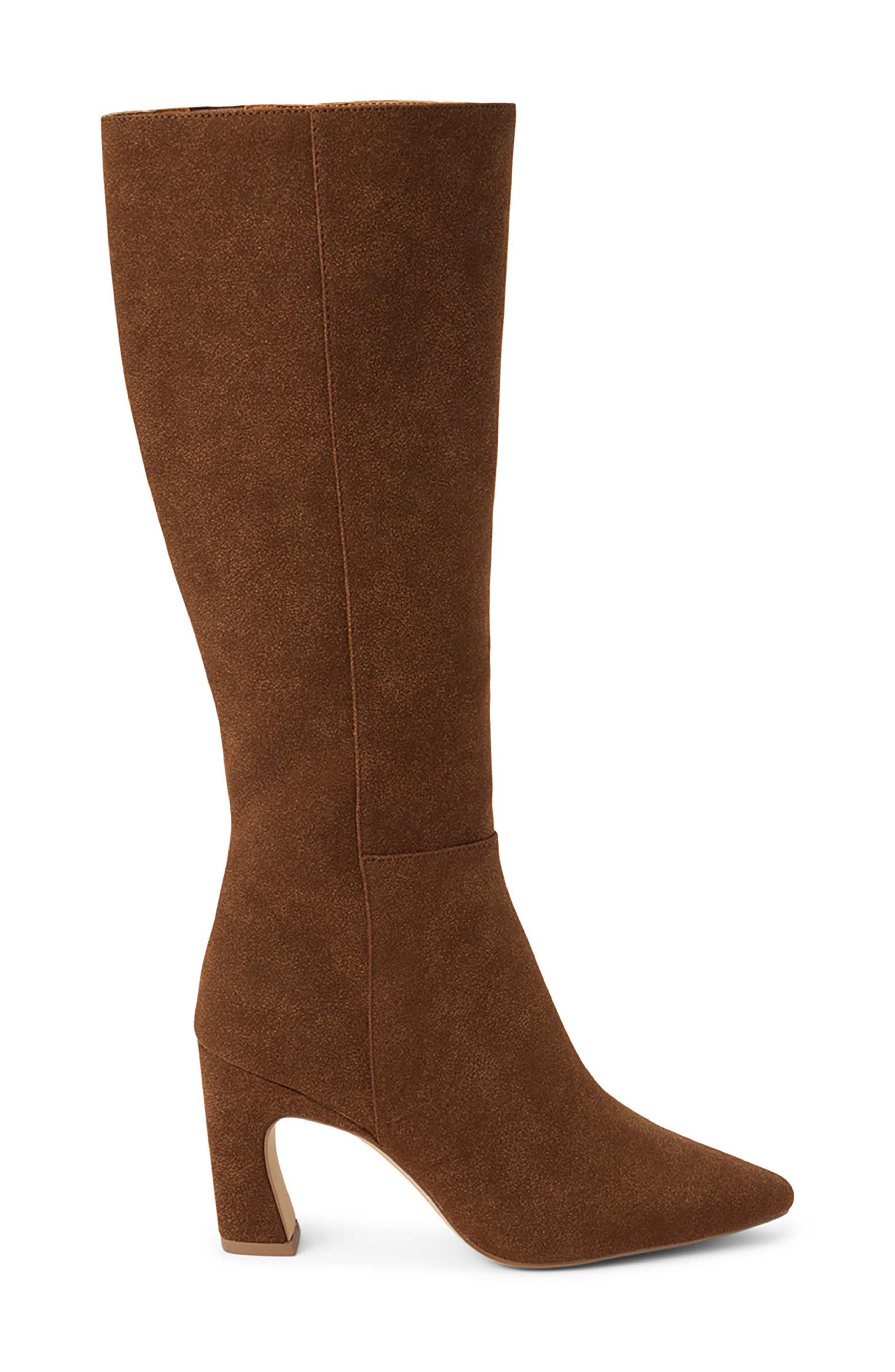 Coconuts by Matisse Willow Pointed Toe Knee High Boot, Alternate, color, Brown Synthetic