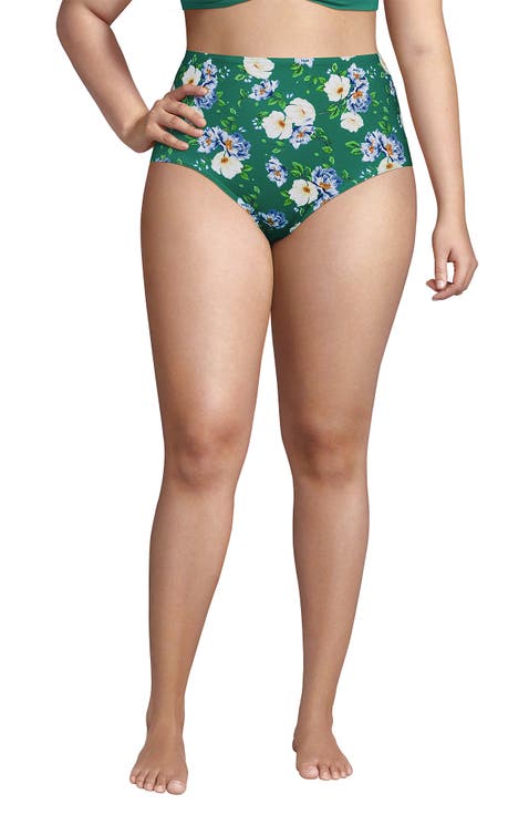 Plus Size Sculpting Suit High Waisted Bikini Bottoms
