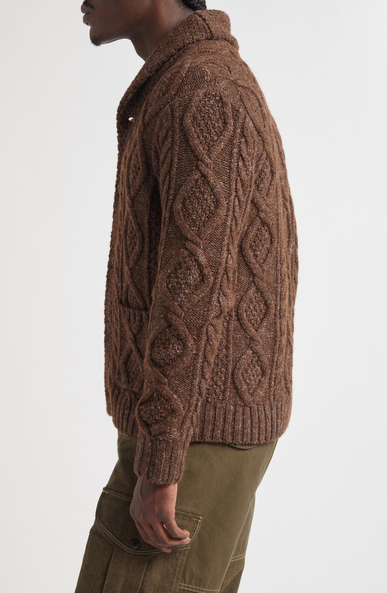 Double RL Heathered Shawl Collar Cardigan, Alternate, color,