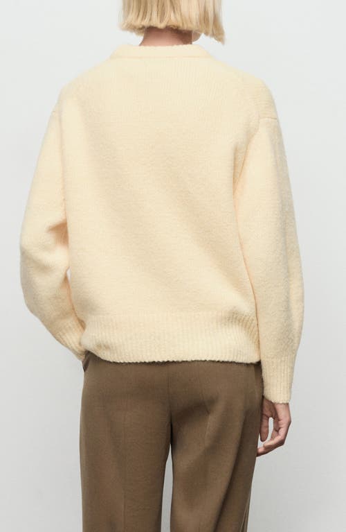 Mango Chunky Crewneck Sweater In Yellow