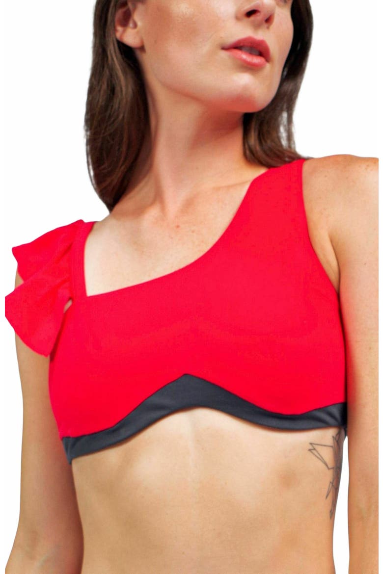 Rafaela Contouring Bikini Top, Alternate, color, Red