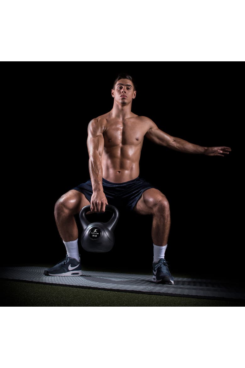 Vinyl Kettlebell, Alternate, color, 20 lb