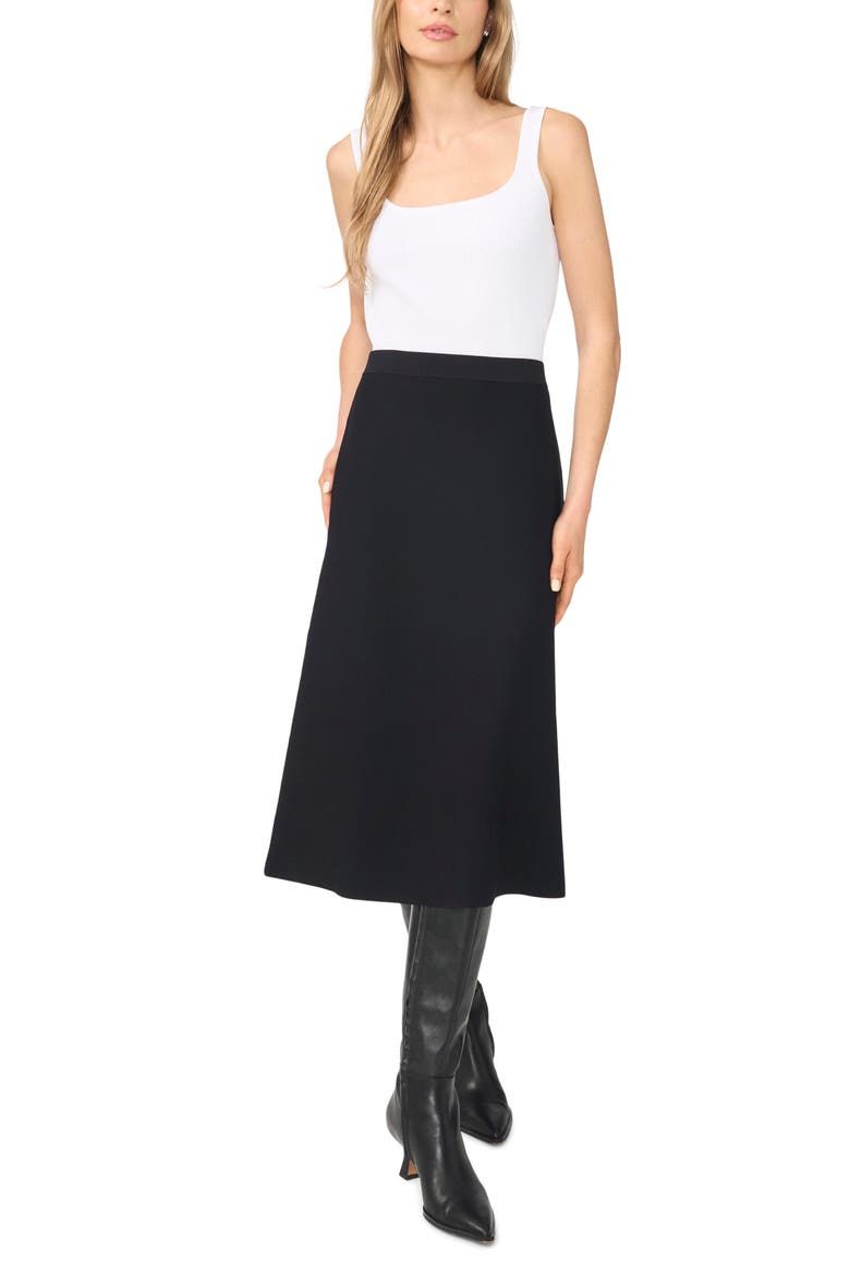 Sweater Knit Midi Skirt, Alternate, color, RICH BLACK