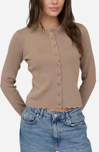Scallop Trim Cardigan