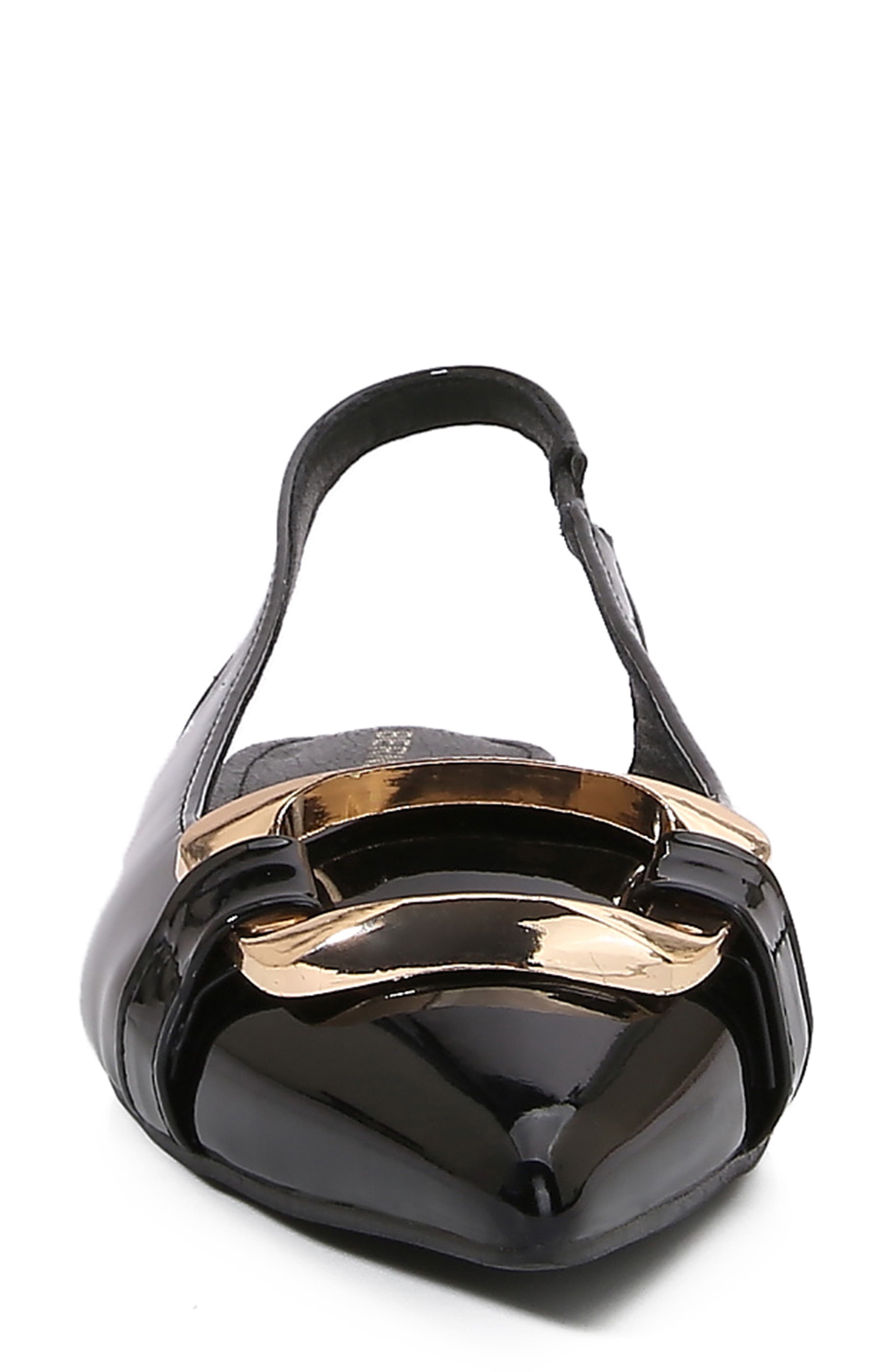 BERNESS Caeli Buckle Slingback Flat, Alternate, color, Black