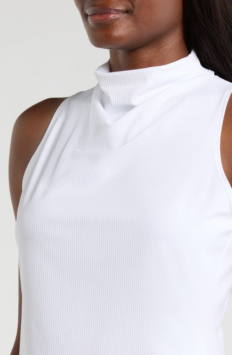 MPG Rib Funnel Neck Sleeveless Top, Alternate, color, Brilliant White