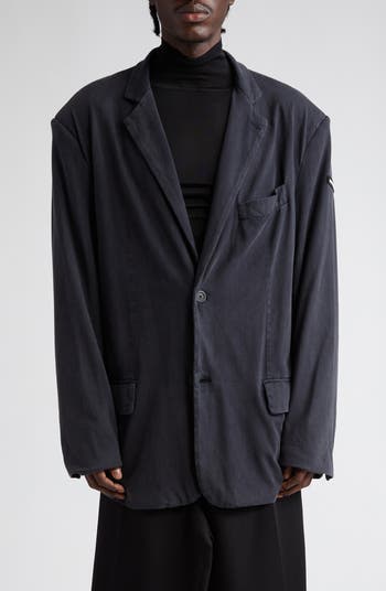 Balenciaga Oversize Single Breasted Cotton Blazer Nordstrom