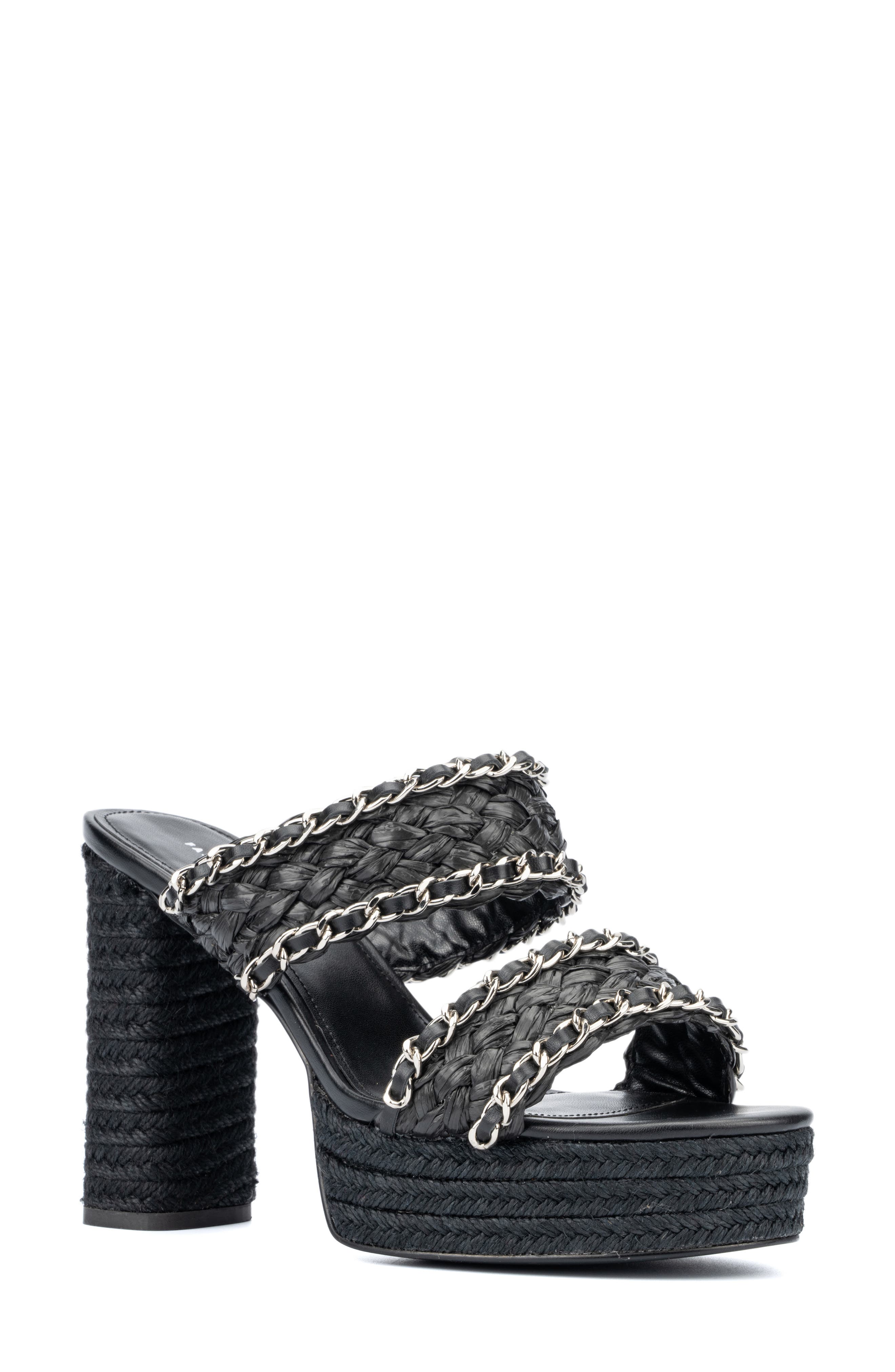 Fashion to Figure Maia Woven Strap Espadrille Sandal - Wide Width