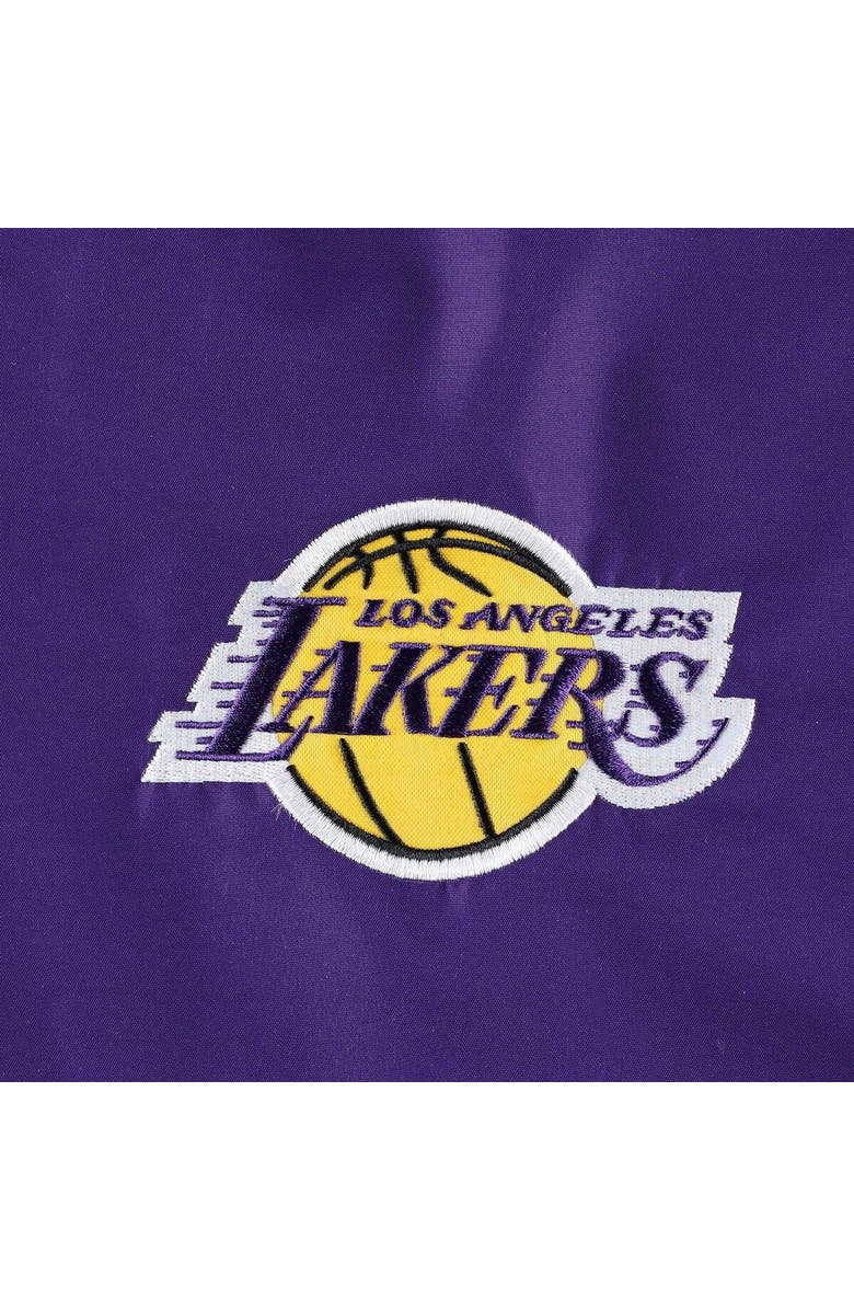 STARTER Men's Starter Purple Los Angeles Lakers The Triple Double Full-Zip Hoodie Jacket, Alternate, color, Purple