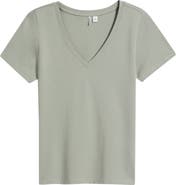 Nordstrom Everyday V-Neck Pima Cotton Blend T-Shirt