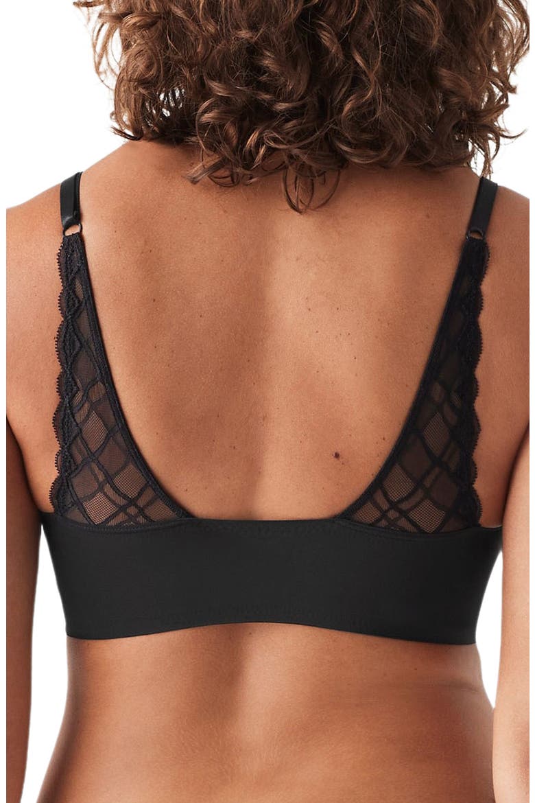 True Body Boost Triangle Lace Convertible Strap Bra, Alternate, color, BLACK