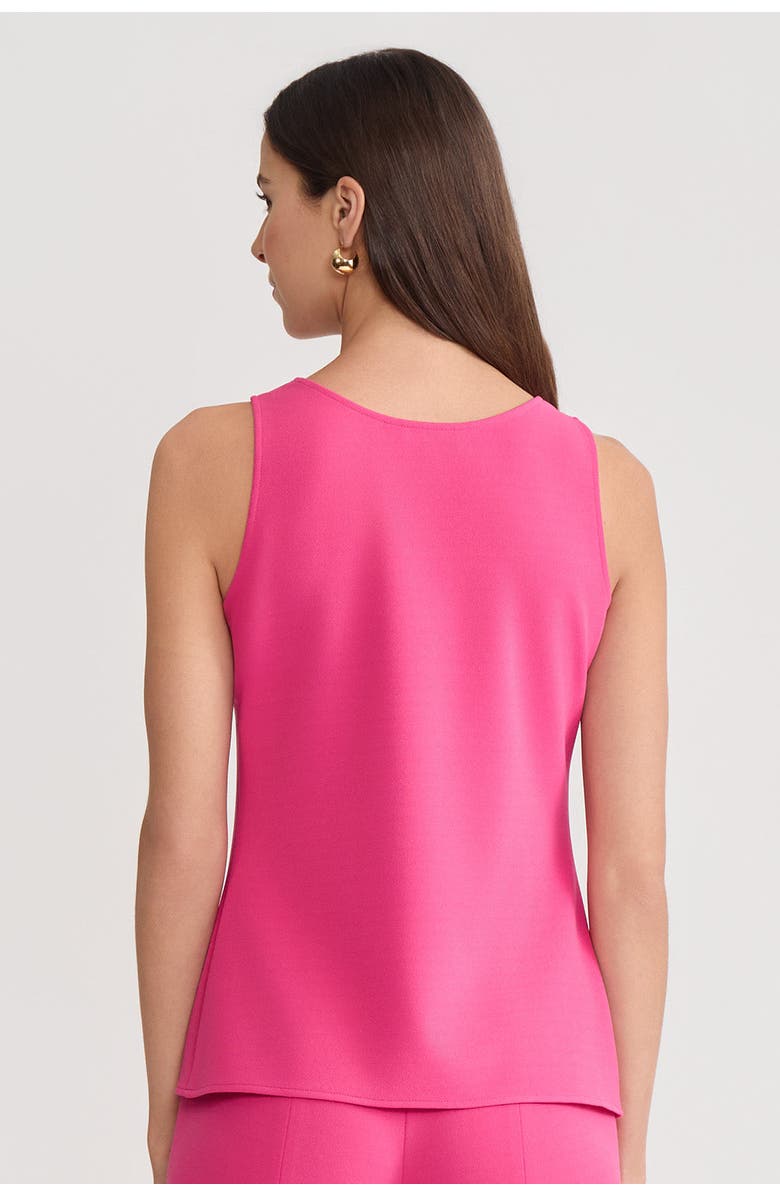 Ming Wang Stretch Deco Crepe Scoop Neck Tank, Alternate, color, Carmine Rose