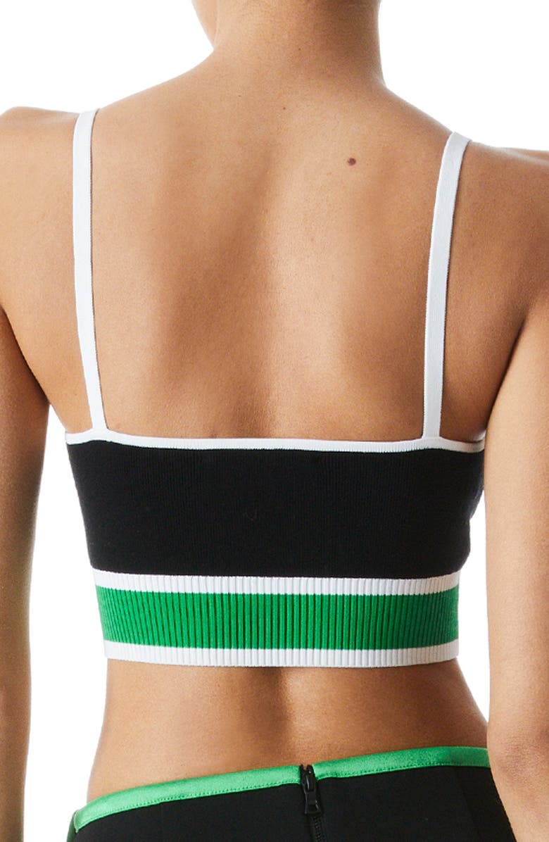 Alice + Olivia Maude Colorblock Rib Merino Wool Bralette, Alternate, color, 