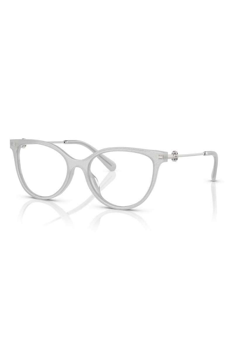 Tory Burch 53mm Cat Eye Optical Glasses, Alternate, color, Grey
