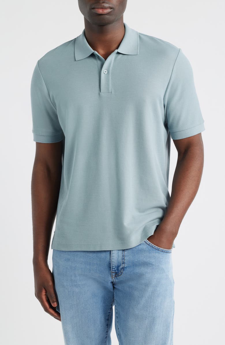 Nordstrom Pima Cotton Piqué Polo, Main, color, Grey Mineral