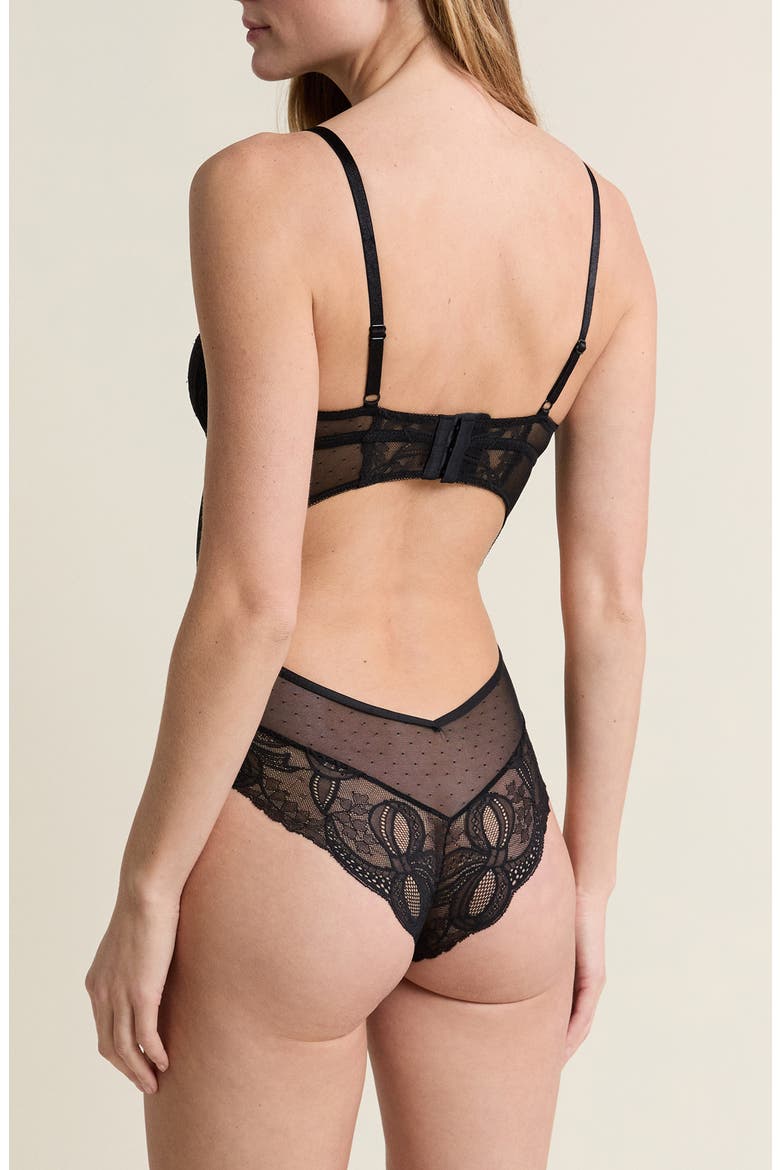 Grace Cutout Underwire Teddy, Alternate, color, BLACK