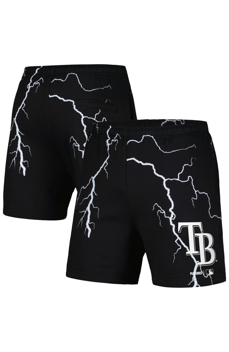 PLEASURES Men's PLEASURES Black Tampa Bay Rays Lightning Shorts, Main, color,