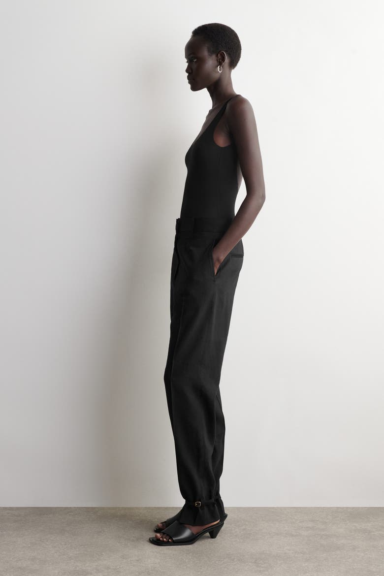 Technical Jersey Bodysuit, Alternate, color, BLACK
