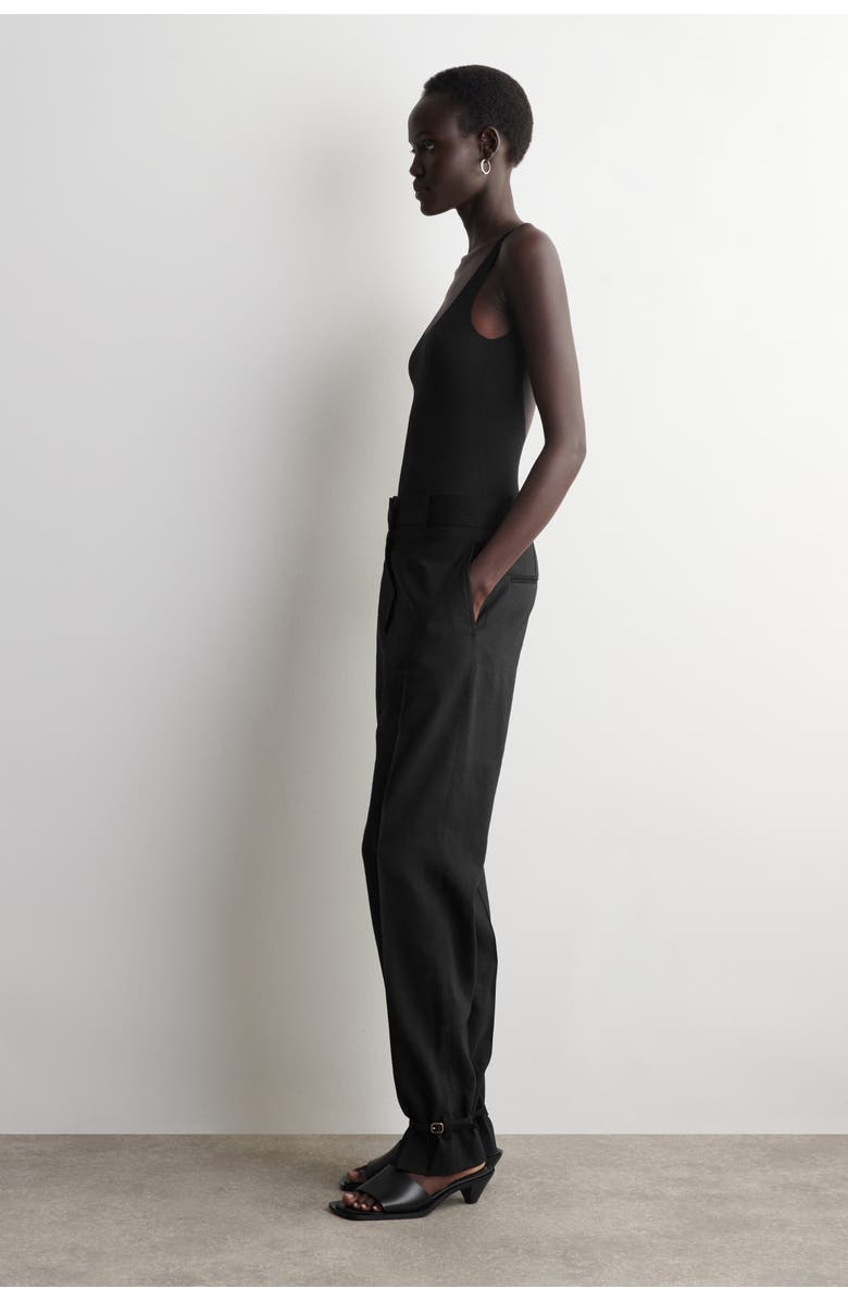 COS Technical Jersey Bodysuit, Alternate, color, Black