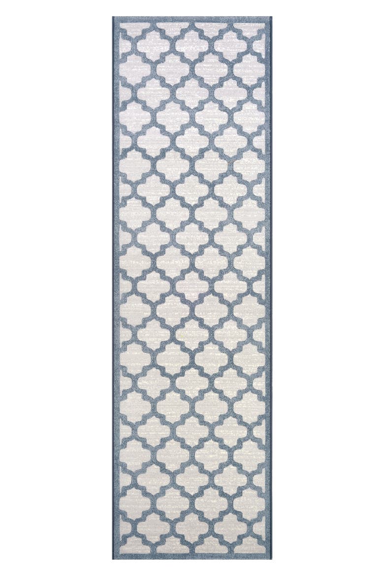 Marina Garden Gate Rug, Alternate, color, OYSTER/ SLATE BLUE