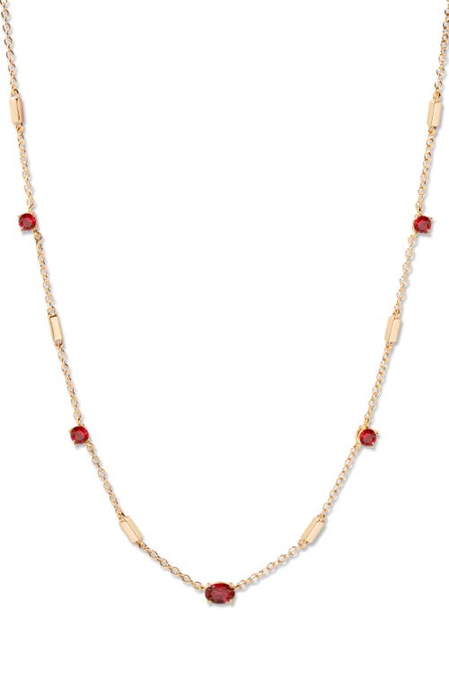 Brook & York Brook And York Brenna Birthstone Station Necklace In Gold January