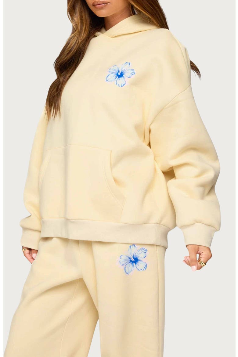 Tropical Bloom Hoodie, Alternate, color, YELLOW