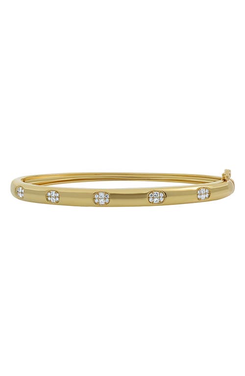 Bony Levy Mika Oval Diamond Cluster Bangle Bracelet In 18k Yellow Gold