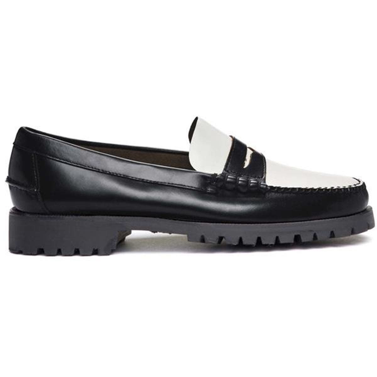 Sebago Dan Lug Loafer, Main, color, Black-White
