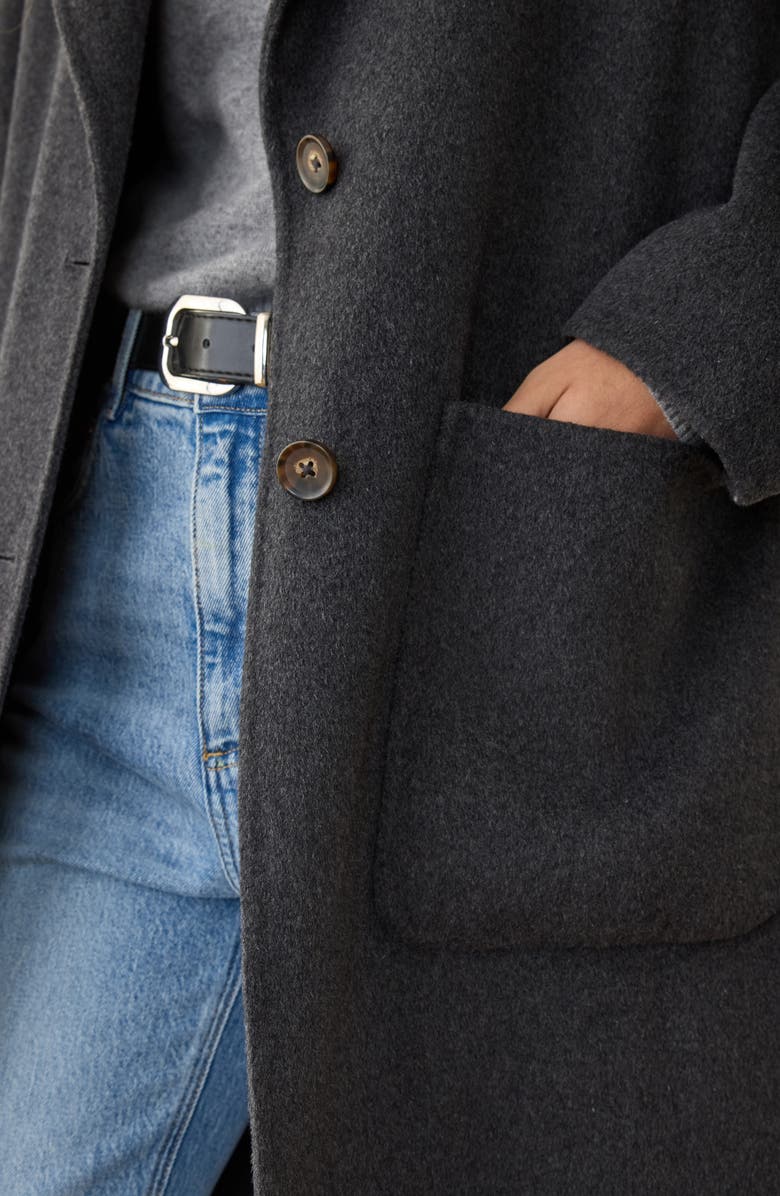 Marine Layer Colette Oversize Longline Coat, Alternate, color, Charcoal Heather