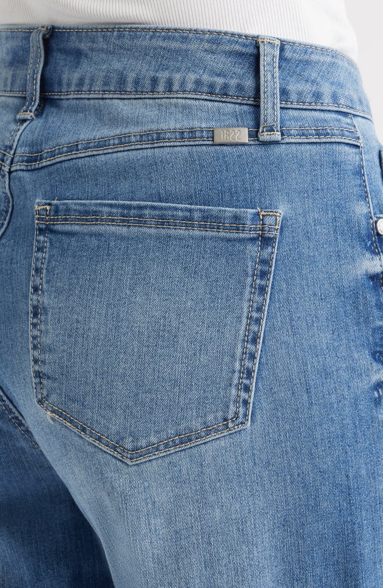 1822 Denim High Waist Cuff Slim Wide Leg Jeans, Alternate, color, Kinsley